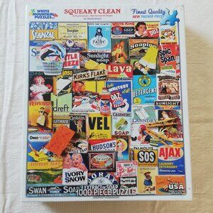 White Mountain Puzzles 2014 Squeaky Clean 1000 pc Complete 24" x 30" Puzzle